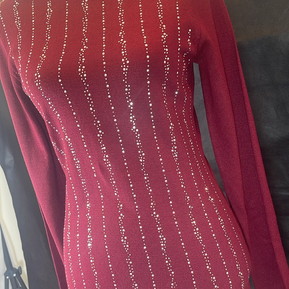 Say What , NWT ,  Burgundy color , Size XL. MIDI . - Picture 4 of 6